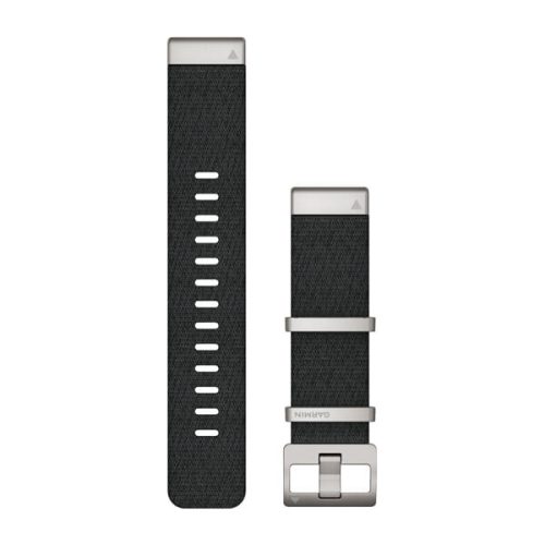 Garmin Óraszíj 22 mm fekete nylon, ezüst csat (Jacquard szövet) (QuickFit) MARQ Okosórához