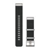 Garmin Óraszíj 22 mm fekete nylon, ezüst csat (Jacquard szövet) (QuickFit) MARQ Okosórához