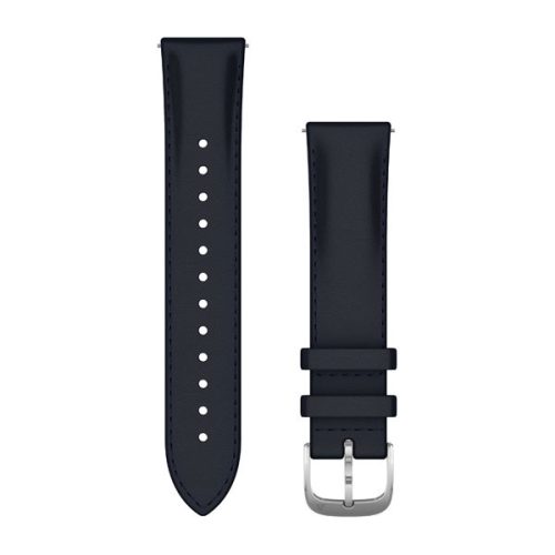 Garmin Óraszíj 20 mm sötétkék bőr, ezüst csat (Quick Release) Vivomove 3 125-190 mm Okosórához
