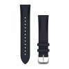 Garmin Óraszíj 20 mm sötétkék bőr, ezüst csat (Quick Release) Vivomove 3 125-190 mm Okosórához