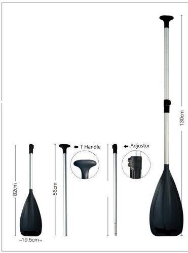 Evező mini teleszkópos fekete 82/130 cm