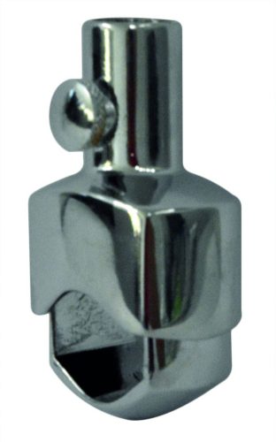 Zászlórúd foglalat, krómozott sárgaréz, 14 mm átmérő