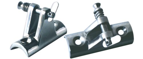 Csőre szerelhető talp, GFN, rozsdamentes acél, 60mm hossz, 22mm szélesség