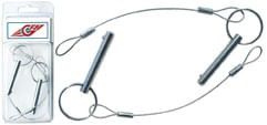 Rögzítő Stift, GFN, rozsdamentes acél, biztonsági, kábellel, 6,3 mm gyűrűátmérő, 30 mm kábelhossz