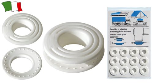 Műanyag Gyűrű GFN, gyors rögzítéshez, 12db, ALB/ALBASTRU/NEGRU, külső átmérő: 35mm, belső átmérő: 15mm