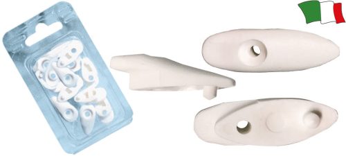 Műanyag gomb, GFN, csepp alakú, 50 db, fehér, 13 mm x 40 mm