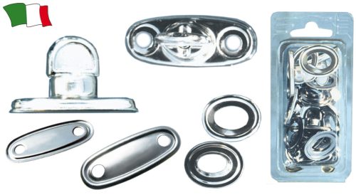 Gomb Rögzítő, GFN, króm, 28 x 22 mm-es lappal, 33 x 13 mm-es fejjel