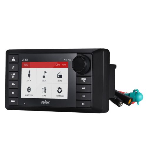 Marine Bluetooth sztereó, 4'' TFT kijelzővel, Vízálló IP55