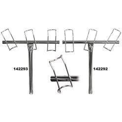   Horgászbot tartó, három részes, GFN, AISI 316 rozsdamentes acél, 442 mm hosszúság, 425 mm szélesség