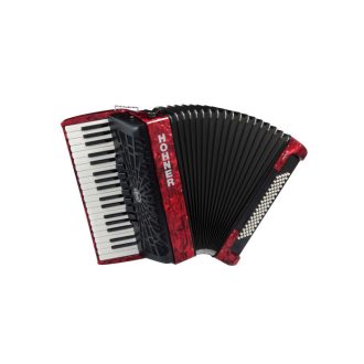 HOHNER BRAVO III 80 Piros Zongora Harmonika táskával