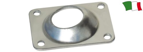 Rozsdamentes acél téglalap alakú talp 60°, GFN, 60x45 mm