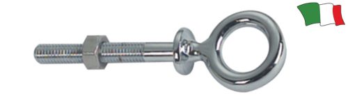Szemes csavar, GFN, krómozott sárgaréz, MA8/MA10, 7/10mm gyűrűátmérő, 55/78mm csavarhossz