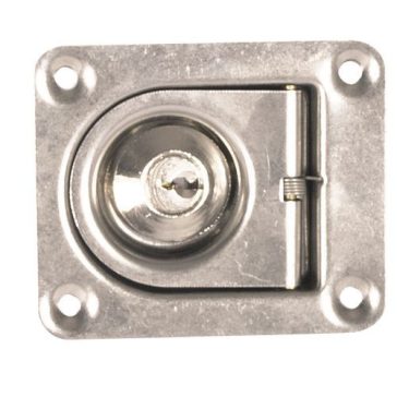 Fedélnyitó retesz kulccsal inox 55x65 mm