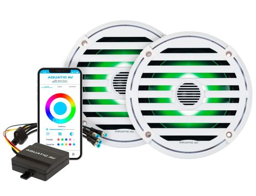 Hajós hangszóró, AQUATIC AV, Vízálló, RGB, 6.5"
