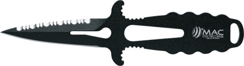 Búvárkés, INOX Italian, rozsdamentes acél penge, polipropilén nyél, tokkal, szíjakkal