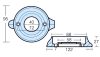 Volvo Penta 120, motor anóda, TECNOSEAL