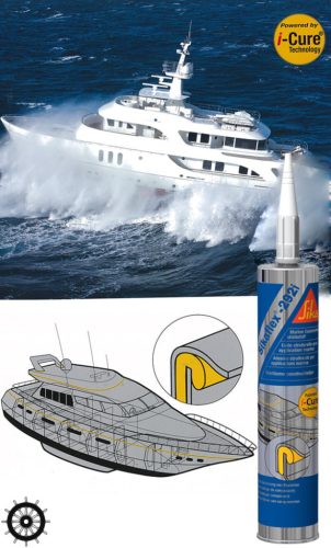 Adezív, Sikaflex 292i, nagy mechanikai szilárdság, 300% nyúlás, 3 N/mm szakítószilárdság