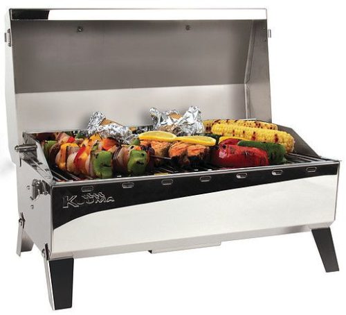 Gázgrill, STOW 'N' GO, rozsdamentes acél, Campingaz palackhoz