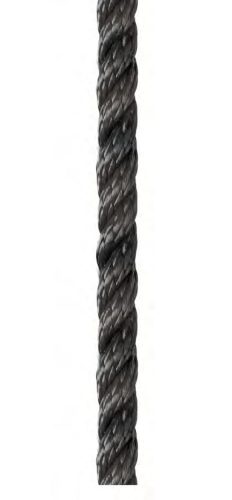 Horgonykötél, Kikötőkötél, Polyester, UV álló, Fekete