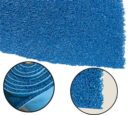 Szőnyegpadló CONFORT+, GFN, PVC, csúszásmentes, UV álló, kék, 120 cm széles