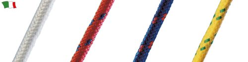 Kötél, GFN polipropilén színes, méteráru, fehér, piros-kék betéttel, kék-piros betéttel, sárga-zöld betéttel, Ø 4mm / 250kg, Ø 5mm / 375kg, Ø 6mm / 500kg, Ø 8mm / 1000kg, Ø 10mm / 1500kg, Ø 12mm / 2200kg