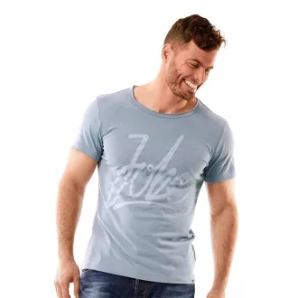 Jobe Script T-Shirt Men Fog Blue