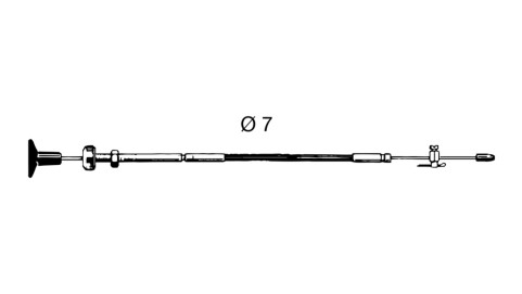 Bootsmotor tartozék, Chokerzugkabel, 14' B14