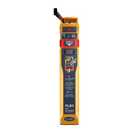 Személyi vészjelző, Ocean Signal RescueMe PLB3, GPS/Galileo/Glonass, AIS