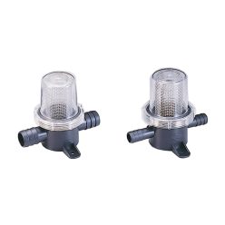   Vízszűrő, GFN, szivattyúkhoz és zuhanyzókhoz, átlátszó műanyag ház, 12,7mm