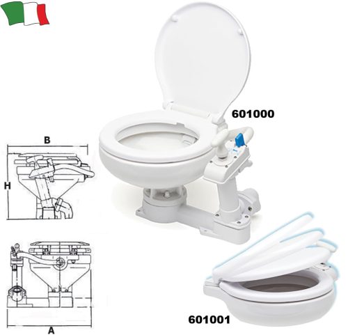WC manuális, GFN, rozsdamentes acél