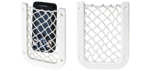 Mobiltelefon tartó, GFN, falra szerelhető, elasztikus háló, műanyag keret, 98 mm széles, 126 mm magas