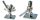 Antenna tartó, GFN, inox, 1" x 14 menettel