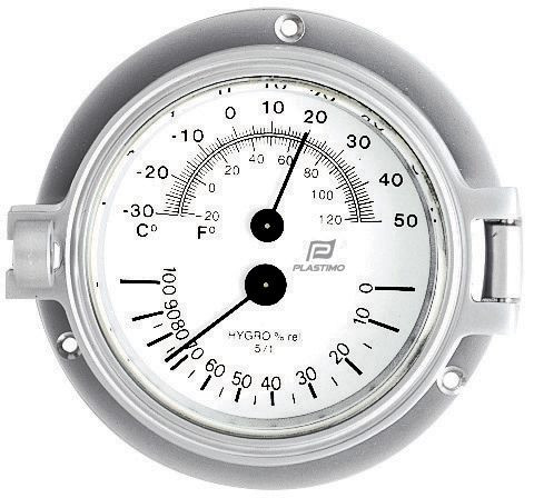 Navigáció és hajóműszer, 3" Termo-Higrométer, króm matt