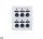 Elektromos panel, GFN, vízálló, 6 kapcsolós, LED-es, 12V, 15A, IP6