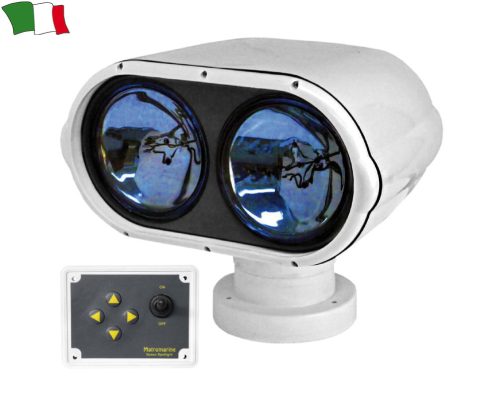 Hajólámpa, GFN, 200W, dupla izzós, "SEALED BEAM", UV-álló ABS ház, fehér