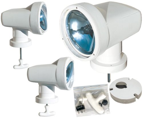 Hajólámpa, GFN Proiector, ABS ház, Kézi állítású, Fehér, 100W