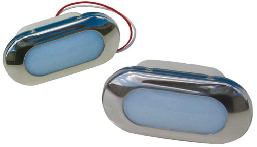 LED-es Udvari Lámpa, GFN, rozsdamentes acél ház, vízálló, 4 LED