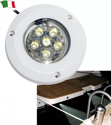 Víz alatti LED Lámpa, GFN, 6 LED, 110mm, 6W, Fehér