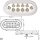Víz alatti LED lámpa, GFN, 10 LED, IP68, kék fény, 10-30VDC, 10 x 3W, 265 Lumen
