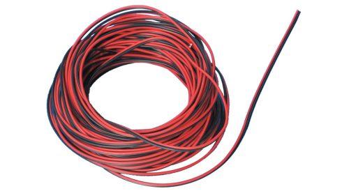 Elektromos kábel, lapos, GFN, piros/fekete, audio rendszerekhez