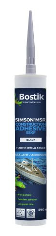 Konstrukciós ragasztó, Bostik SSKF, 290ml, fekete