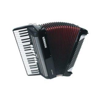   HOHNER BRAVO III 120 Új Harmonikaborítású Fekete Zongora Harmonika Táskával