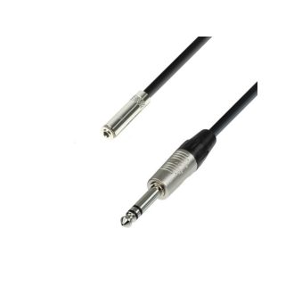   ADAM HALL K4BYV0300 6,3 mm-es sztereó - 3,5 mm-es sztereó női 3 m-es audiokábel