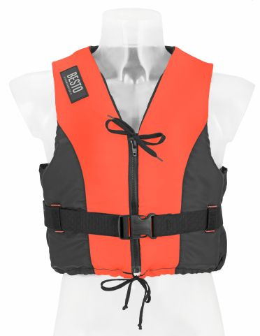 Mentőmellény Dinghy Zipp, nylon cipzárral, 30-40kg, narancs