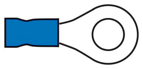 Kábelsaru, kék, gyűrűs 8,4 mm, 100 db