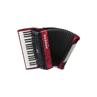 HOHNER Bravo III 96 piros zongora harmonika táskával