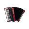 HOHNER HARMONIKÁK BRAVO III 120 Új Harmonikaborítás Piros Zongora Harmonika Táskával