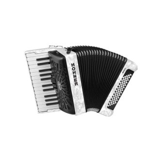   HOHNER HARMONIKÁK BRAVO II 60 Új Harmonikaborítás Fehér Zongora Harmonika