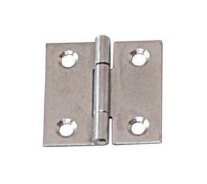 Zsanér, szögletes – Lindemann, rozsdamentes acél AISI304, szatén, 40 x 40 x 1.0mm
