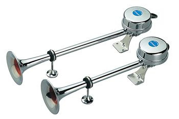 Tölcséres kürt, LINDEMANN, rozsdamentes acél, 12V, 400mm, 118dB